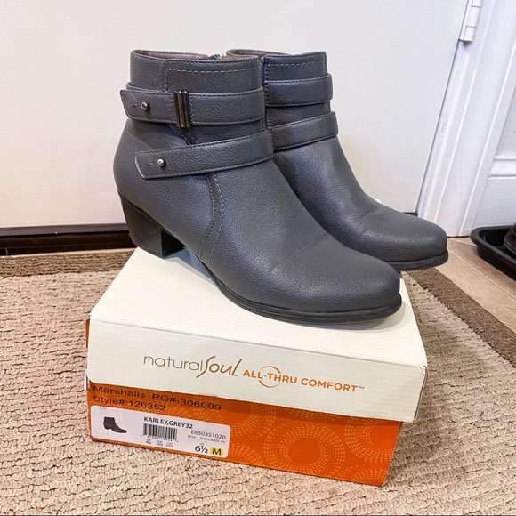 Natural Soul Shoes - Natural Soul grey karley bootie